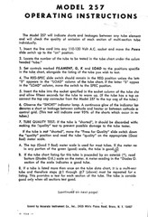 Accurate Instrument Tube Tester Model 257 Manual Reprint 100’s of Test Settings