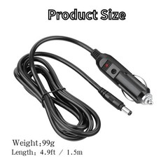 12V Car Power Cord for Inogen One G3 G4 IO-300 IO-400 BA-301 BA-306 Auto Charger