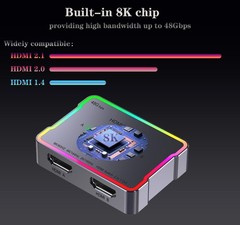 hdmi Switch 4K 120hz 144hz 240hz Splitter 2 in 1 Out 8K 60hz switcher 2.1 Hub…