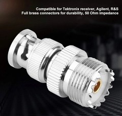 2 Pcs BNC Male to UHF Female PL259 Female to BNC Male SO-239 RF Coaxial Adapter