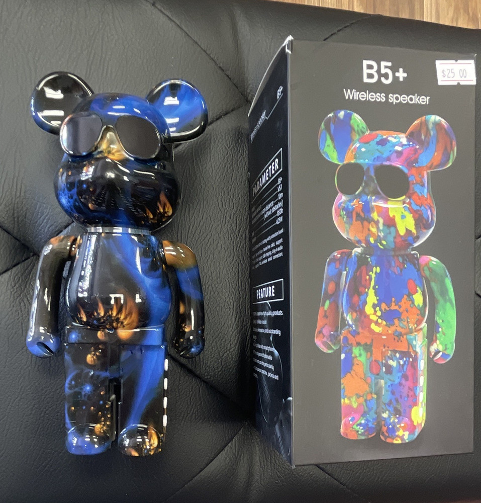 B5+ Bear Bluetooth Portable Speaker Blue/Black/Gold TF Card USB Charging