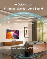 5.1 Sound Bar, 410W Dolby Atmos Surround Sound System for TV, 3D Sound Bars f…