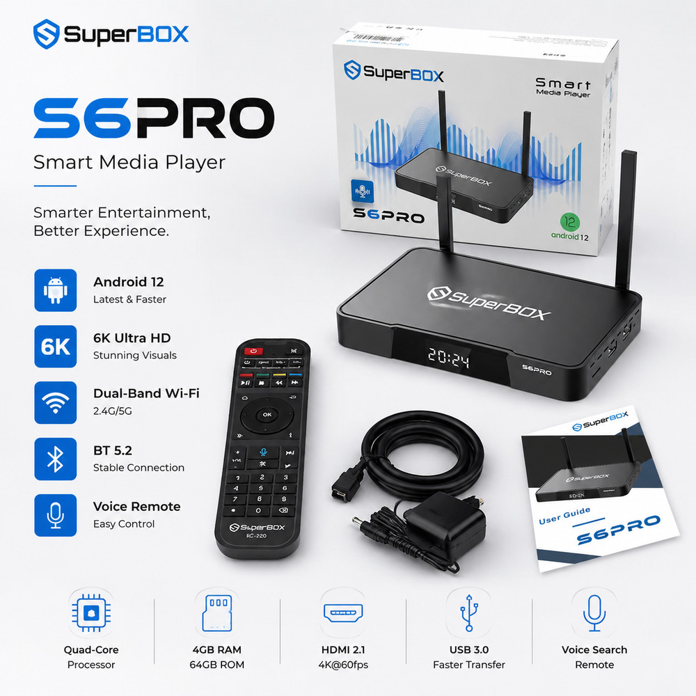 New SuperBox S6 Pro BOX – Authorized Distributor – Free Shipping Message To Me