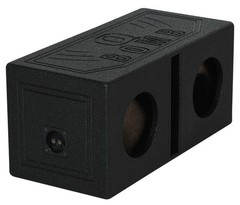 Rockville RQB65 Dual 6.5″ Vented Subwoofer Enclosure Bedlined Sub Box 1.0 Cu