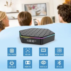 Android TV Box 12.0 4GB RAM 64GB ROM Allwinner H618 Smart Android Box Support…