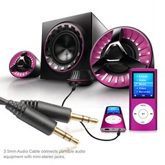 Packs 3.5mm Auxiliary Audio Cable 3ft AUX Cable Male to Male for Home/Car Stereo