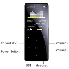 MP4/MP3 Player Support 128GB Bluetooth Lossless Music FM Radio Recorder Sport US
