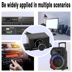 Car Amplifier Remote Bass Level Control Knob Universal Stereo RCA Input Output