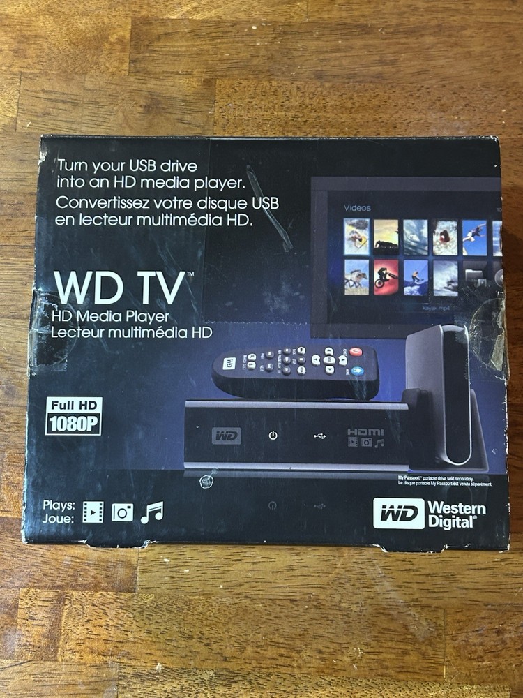 Western Digital WD TV HD Media Player WD00AVN 1080p