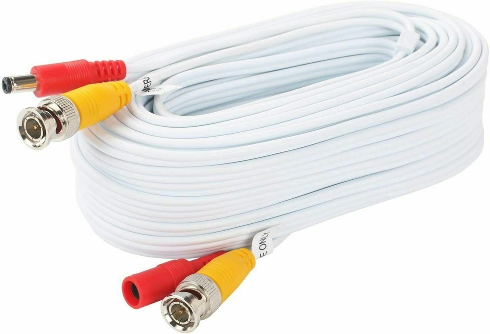 50ft CCTV Security Camera DVR Video Power Surveillance BNC Cable Wire Cord