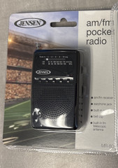 Jensen MR-80 AM/FM Portable Pocket Radio Small Compact NEW for Seniors Emergency