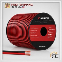 16 Gauge Wire, 16AWG Automotive Wire Electrical Wire 100FT 2 Conductor Red Black