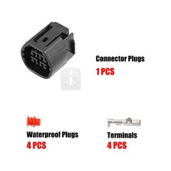 1 Set 4 Pin No.9098011964 Alternator Connector Adapter Plug Clip for Toyota