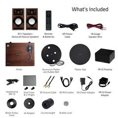 Fluance RT82 Vinyl Turntable, Ri71 Powered Bookshelf Speakers, PA10 Preamp