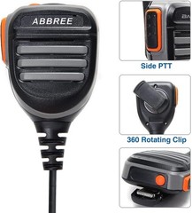 Waterproof Speaker Mic for Baofeng UV-5R/5X3/UV-82