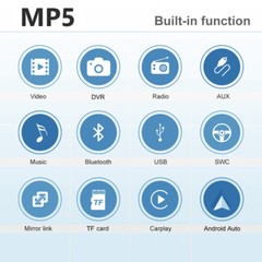 10.1″ 1 DIN Car Stereo Radio Apple Carplay Android Auto Bluetooth FM USB AUX