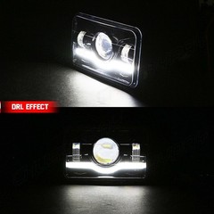 4PC 4×6″ led headlights DRL Hi/Lo Beam DRL For chevy C10 Pickup truck 1980-1986