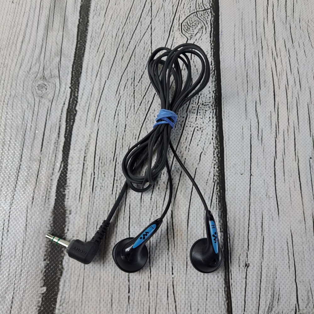 Sony Walkman MDR-E808 Stereo Headphones Earphones Black Blue