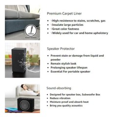Car DJ Sub Woofer Mat Speaker Box Carpet Trunk Liner Cover Upholstery Black Lot