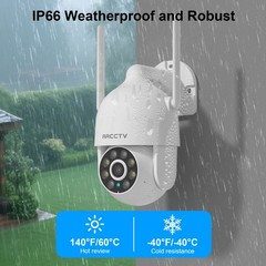 ARCCTV 2-Pack 2K Indoor WiFi6 Security Camera Auto-Tracking 360°PTZ 24/7 Working