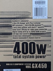 Sealed Sony MHC-GX450 Mini HiFi Stereo System 400W (2004) Limited #3076/3600 NEW