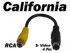 4 PIN S-VIDEO Male To AV TV RCA Plug Female Cable M to F adapter 4pin S Video