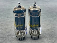 (2) Sylvania 12BH7A Tubes Matched Codes Gray Plates O Getter Tests NOS Amplitrex