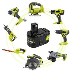 2 Packs 8.0Ah 18 Volt High Capacity for Ryobi P109 P191 Power Tools Battery