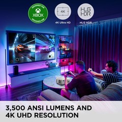 ViewSonic LX700-4K 3500 Lumens 4K UHD Laser Gaming Projector for Xbox (CR)