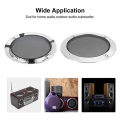 2PCS 4″ Black Speaker Grill Mesh Metal Woofer Guard Protector Dust Cover Bright