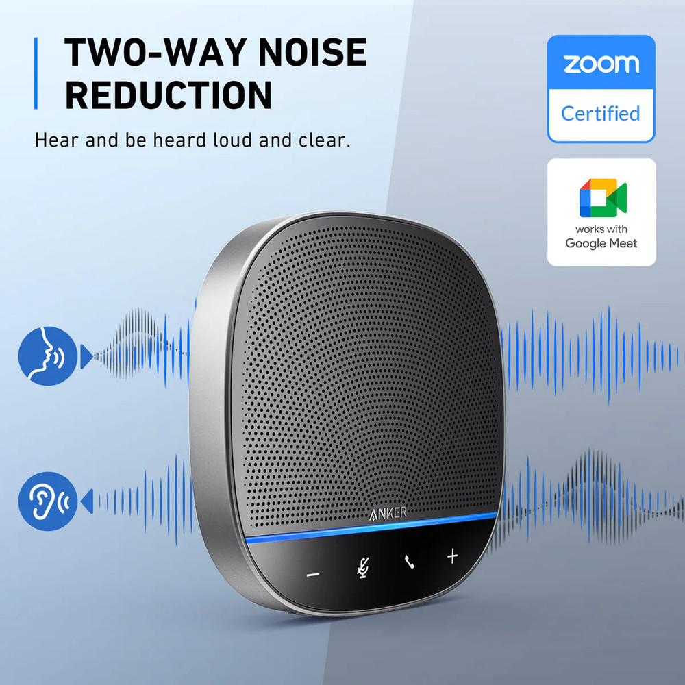 Anker PowerConf S500 Speakerphone with Zoom Rooms and Google Meet Certifications