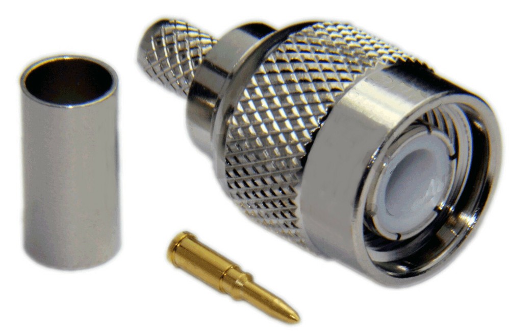 TNC Male Plug Crimp-On Connector End RF WiFi Antenna RG58 LMR-195 Cable 50 Ohm