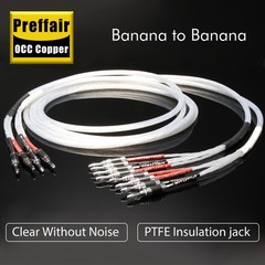 Preffair Professional Grade OCC Copper 25AWG Banana Cable 8mmOD Silent Operation