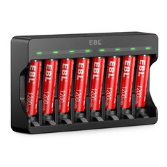 EBL AA AAA Rechargeable Lithium Li-ion Batteries 1.5V / Battery Charger Lot