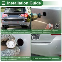 Single Plastic,Metal Reverse Parking Radar System Universal