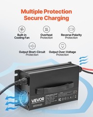 VEVOR 12V 40A Lithium Battery Charger 14.6V AC-DC LiFePO4 Smart Charger for RV