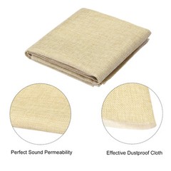 Pale Yellow Speaker Mesh Grill Stereo Fabric Dustproof 50cm x 150cm 20″ x 59″