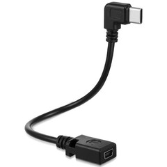 Mini USB to C Adapter – 90 Degree USB-Type-C Male 5.9in, black