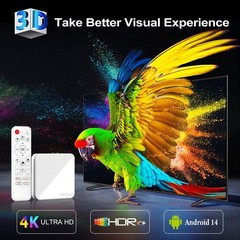H96MAX H313 Android 14 TV Box 2GB RAM 16GB ROM 4K Ultra HD WiFi 6 BT5.0