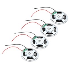 4PACK 0.5W 8 Ohm Small Speakers Metal Shell Round Internal Micro Magnet Speaker
