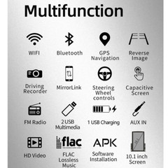 10″ 2 Din Android 13 GPS WiFi Vertical FM Touch Screen Player Car Stereo Radio