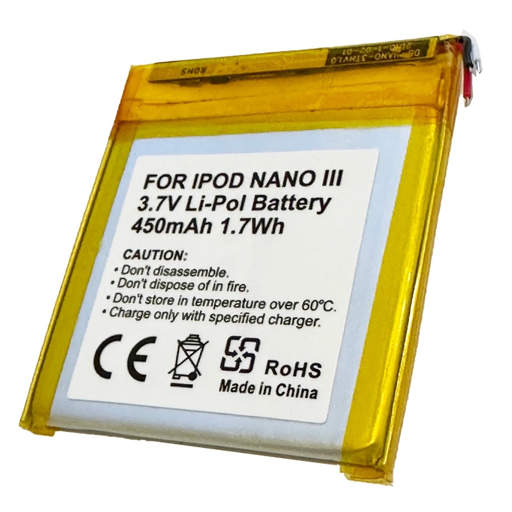 Battery for Apple iPod Nano 3rd Gen Generation 4GB MB253LL/A 616-0333 616-0337