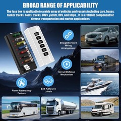12V/24V 6-Circuit Waterproof Marine Fuse Box with LED Indicator, ATO Blade Fu…