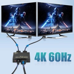 HDMI Splitter 1 in 2 Out 60Hz – HDCP Bypass 2.3 HDR Dolby 7.1 Video Converter