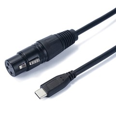 XLR Female to USB Type C Male Microphone Cable Stereo Recording Smartphone Audio