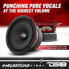 DS18 PRO-X5M Car Speaker 5.25″ Midrange Loudspeaker 300W 8 Ohms (1 Speaker)