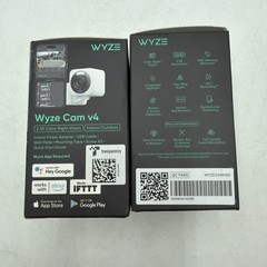 Lot Of 2 WYZE Cam v4 2.5K HD WiFi Smart Home Security Camera White