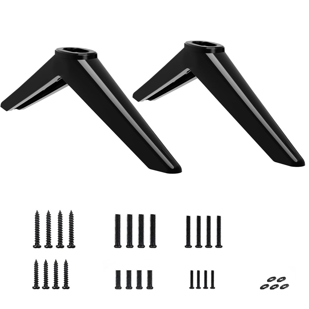 Maozhren TV Legs for TCL 32″ 40″ 43″ 49″ 2 inches x 2 x 1 inch, Black