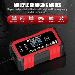 2* 12V 15A and 24V 8A Fast Battery Charger for 12V/24V LiFePO4 Lithium Batterie