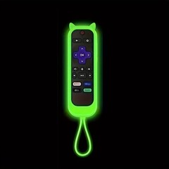1P Silicone Remote Control Cover For Roku Glow-In-The-Dark TV Remote Holder Case